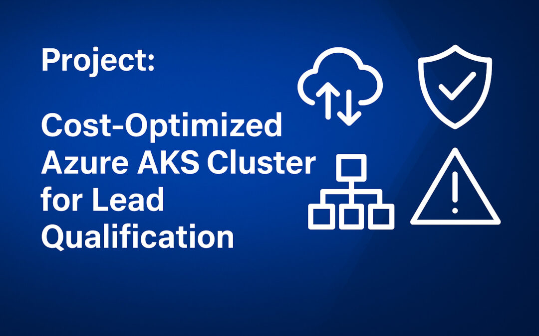Project: Cost-Optimized Azure AKS Cluster for Lead Qualification 🚀